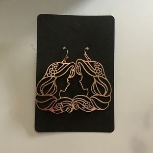 Little Mermaid Ariel Gold Plated Earrings